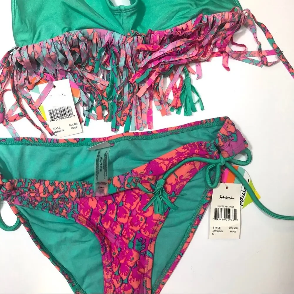 Raisins Fringe sweet pea 2 piece swimsuit Medium